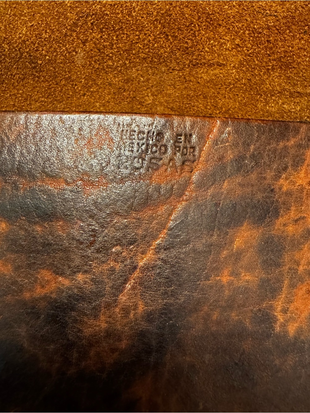Vintage 70s Hand-Tooled Brown Leather Floral Shoulder Bag, Mexico Made - Picture 4 of 13